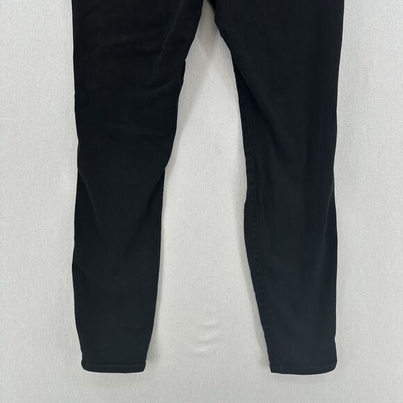 American Eagle Jeans 12 Long Curvy Hi Rise Jegging Next Level Black Distressed - Picture 6 of 12